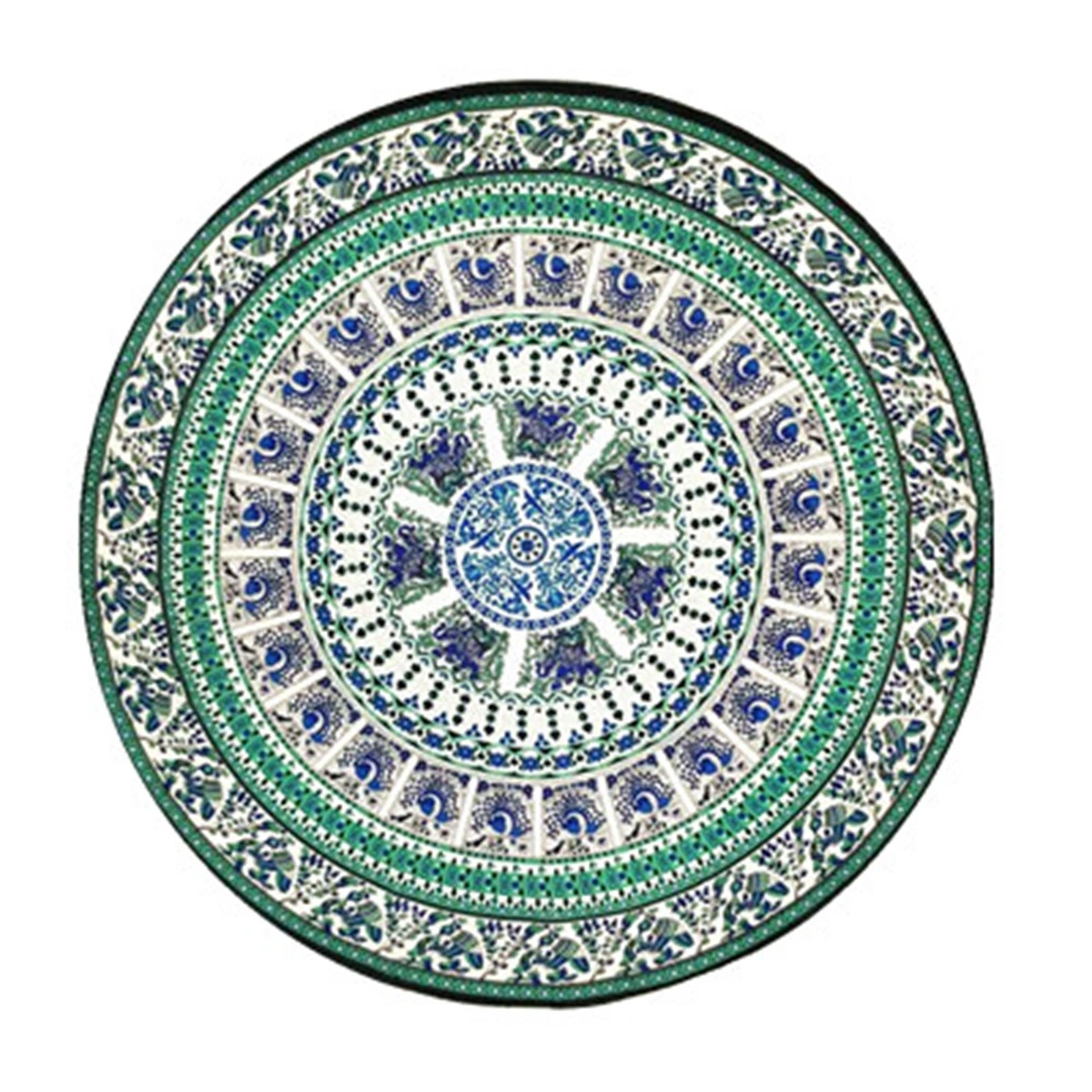 Round Beach Throw Tapestry Printing Picnic Mat Beach Blanket Tapestry