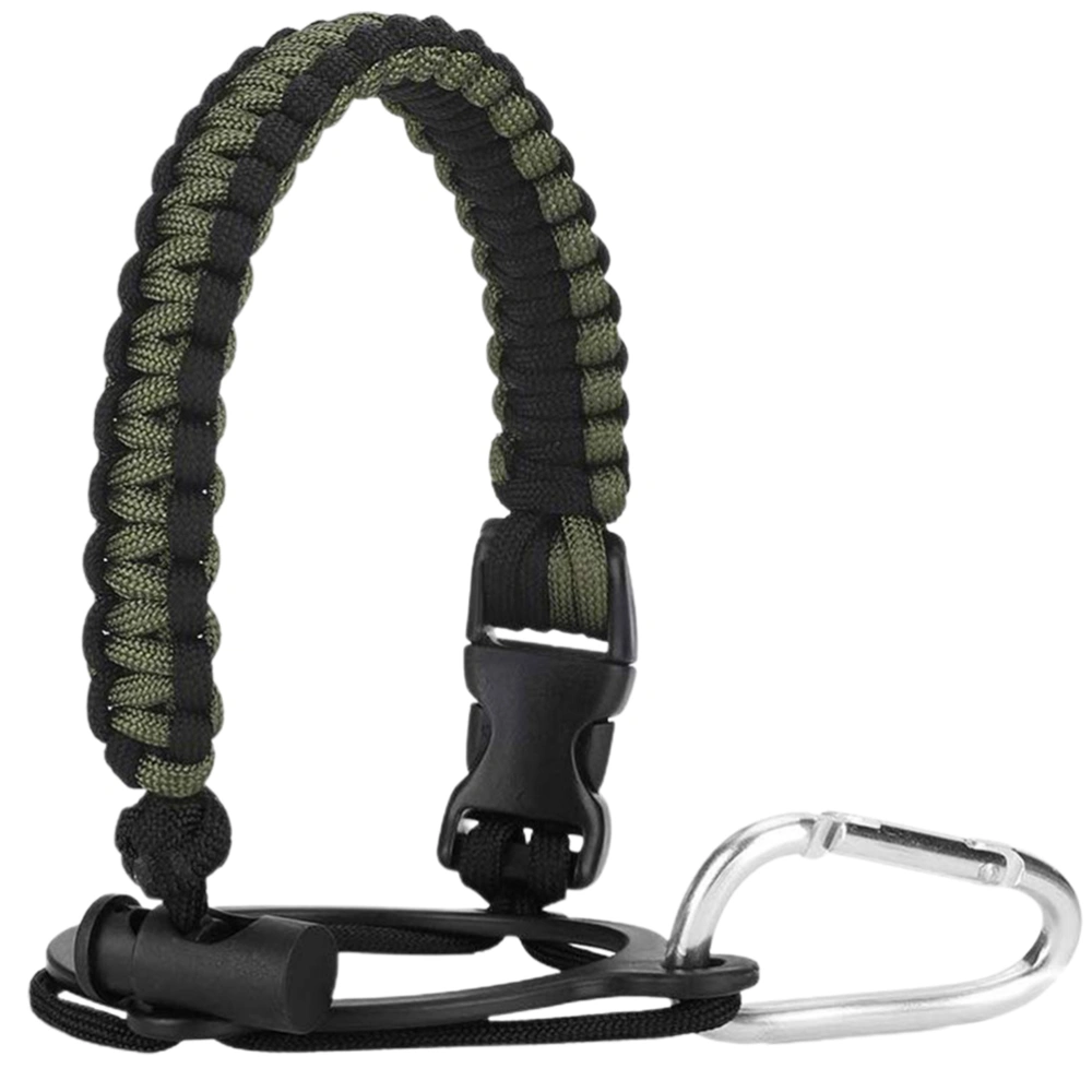 7 Core Paracord Handle Strap Braided Cup Holder for Outdoor Survival Hiking Travel Fits Wide Mouth Water Bottle