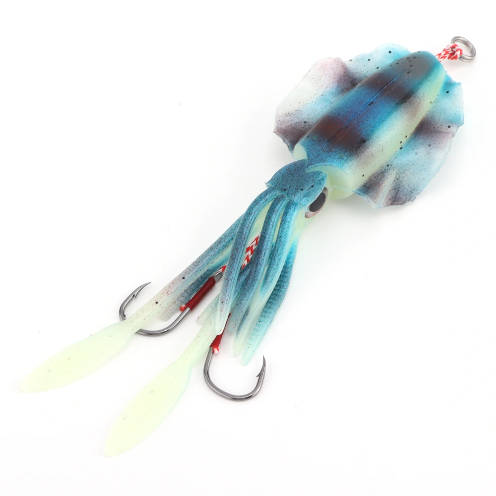 Fishing UV Squid Soft Lure Luminous Octopus Wobbler Bait Squid Fishing Simulation LureBlue