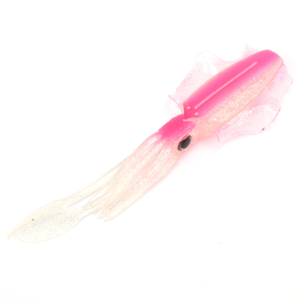 Luminous UV Squid Fishing Lure Octopus Soft Bait Fishing Lure Silicone Wobbler Bait TackleLuminous Pink