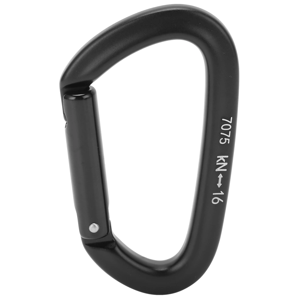 16KN Aluminum Alloy Carabiner DRing Key Chain Spring Clip Snap Hook for Camping Climbing(No. 9 All Black Quick Release Carabiner )