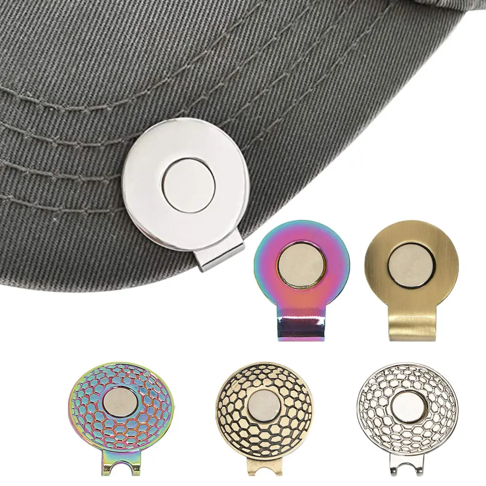 Hat Clips 6 Pcs Mark 25mm / 20mm Round Coin Silver Markers Golf Marker Pens for Various Patterns Men s Outdoor Hat Clips Multiple Colors