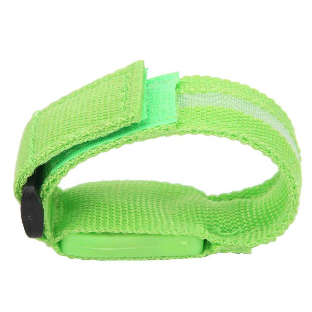 Outdoor Running LED Armband Adjustable Flashing Wristband Cycling Light up BraceletGreen