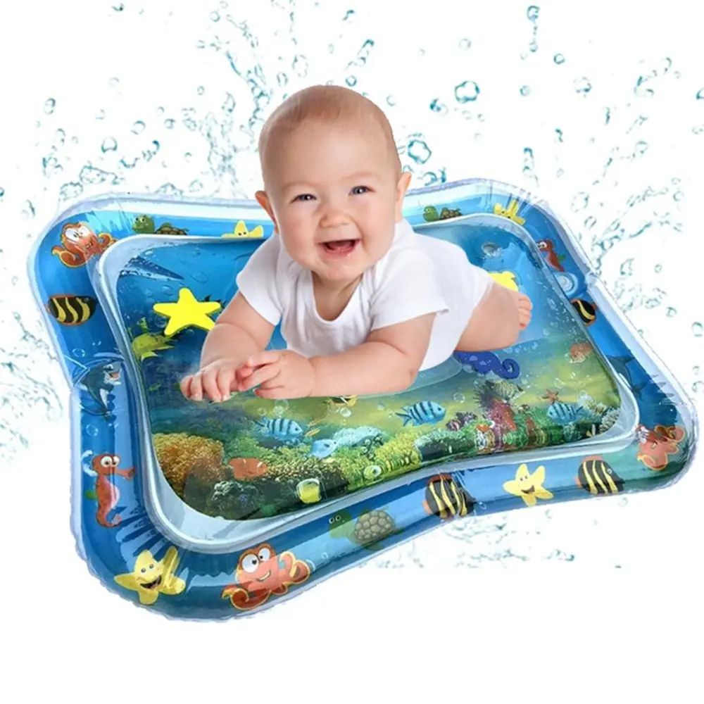 Inflatable Tummy Time Mat Thick PVC Baby Water Play Mat for Infants and Kids Sensory Development Baby Toys