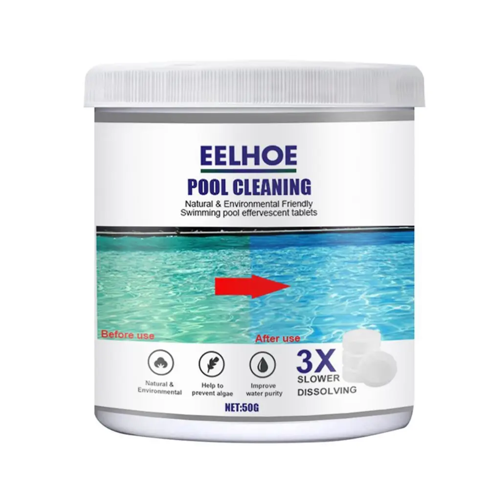 Swimming Pool Effervescent Tablets Multi Function Swimming Pool Cleaning Tablets