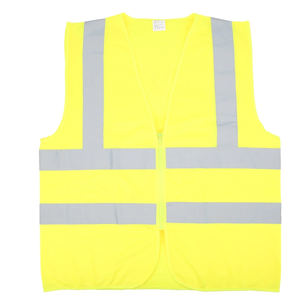 Reflective Strip Vest Mesh Safety Harness Cycling Vest with Grid Fluorescent Yellow