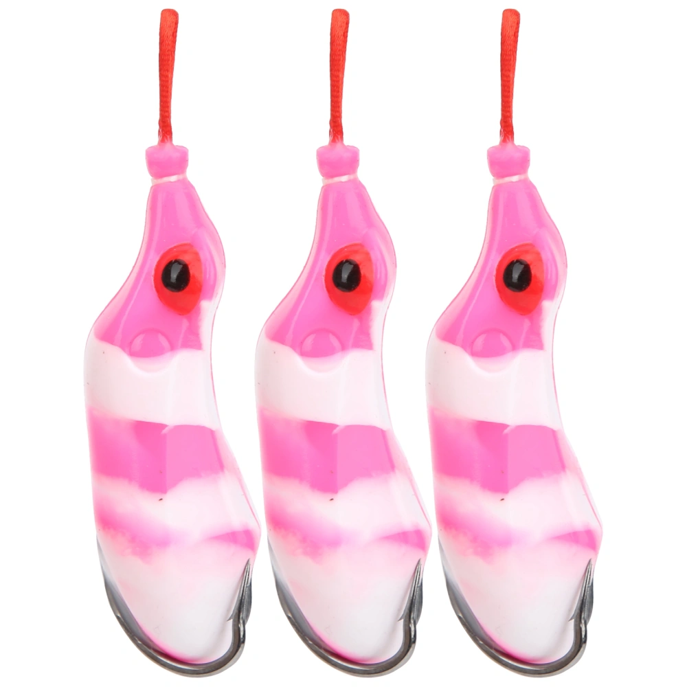 3Pcs Artificial Fishing Lures Colorful Soft Baits Lifelike Plastic Fishing Swimbait Kit11#