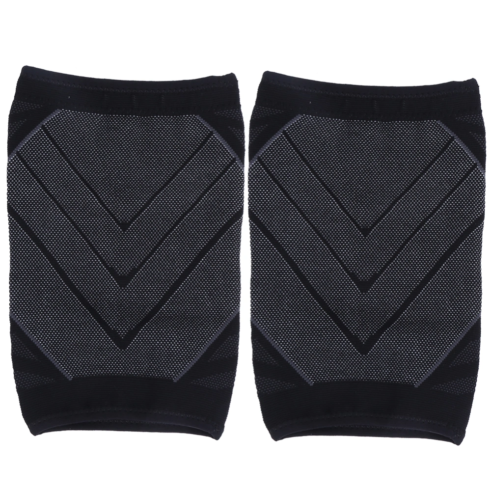 2Pcs Bouncy Knitted Nylon Outdoor Sports Knee Pad Protection Kneepad for Men and WomenXL