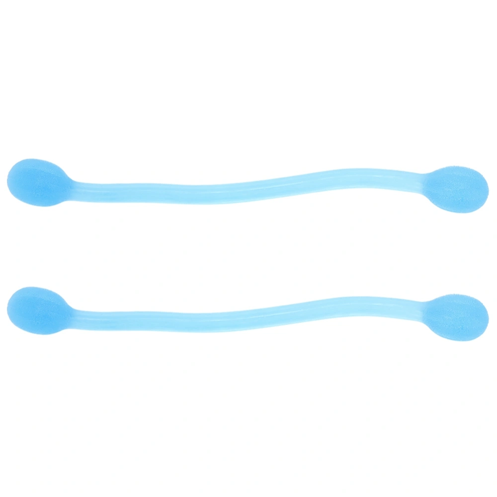 2PCS Silicone Blue Body Shaper Stretched High Elastic Yoga Pull Rope Resistance Stretch Band