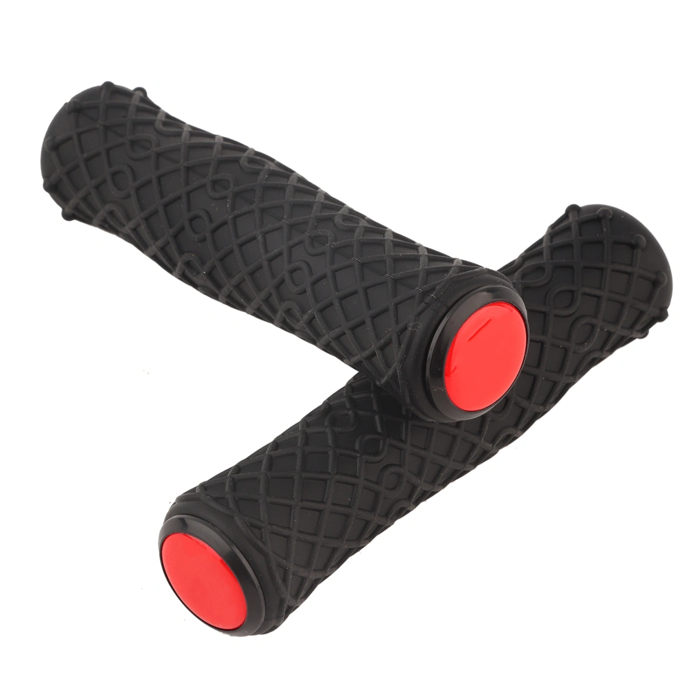 1Pair Non-slip Ultralight Silicone Bike Handlebar Grip Cover Cycling Accessory for Mountain Bicycle(black )