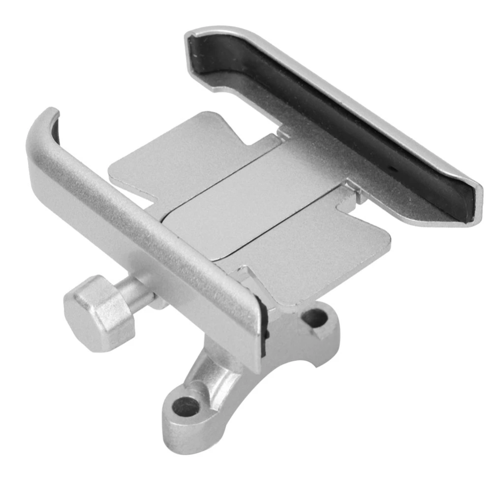 Universal Motorcycle Bike Bicycle Cycling Mobile Phone Handlebar Holder Mount Bracket(silver)