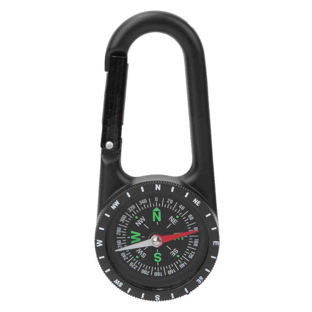 DC40T Zinc Alloy Portable Carabiner Compass with Graduated Ring Outdoor Navigation Tools