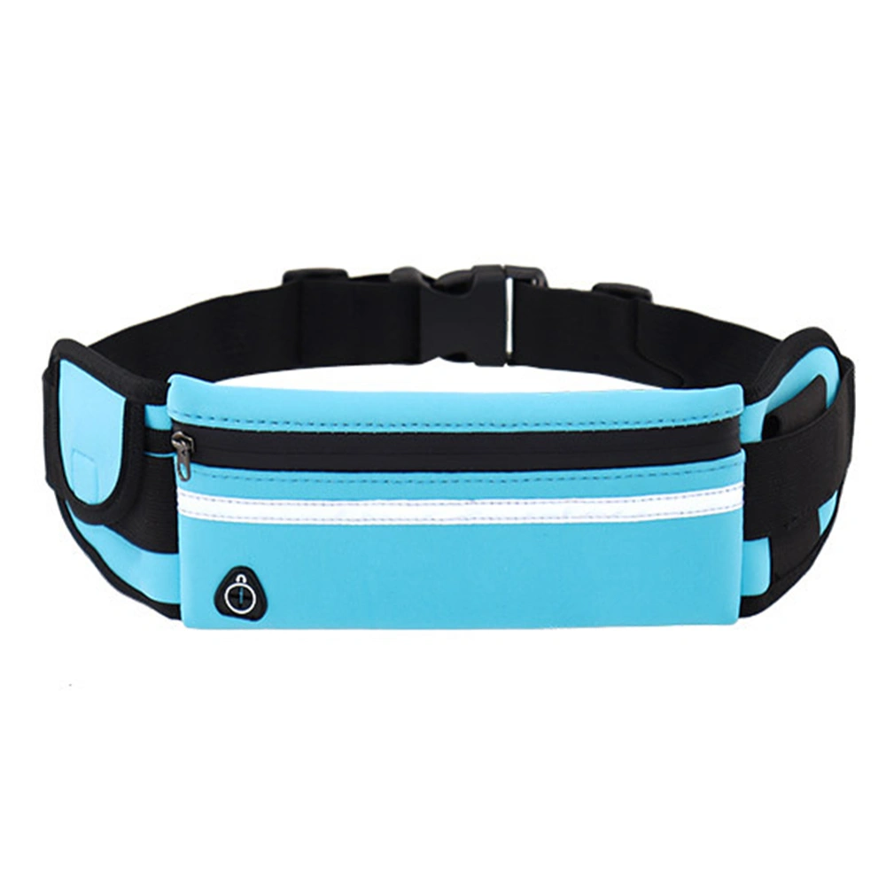 Outdoor Fanny Pack Waterproof Multifunction Women Men Sports Waist Bag for Hiking Camping Biking Blue