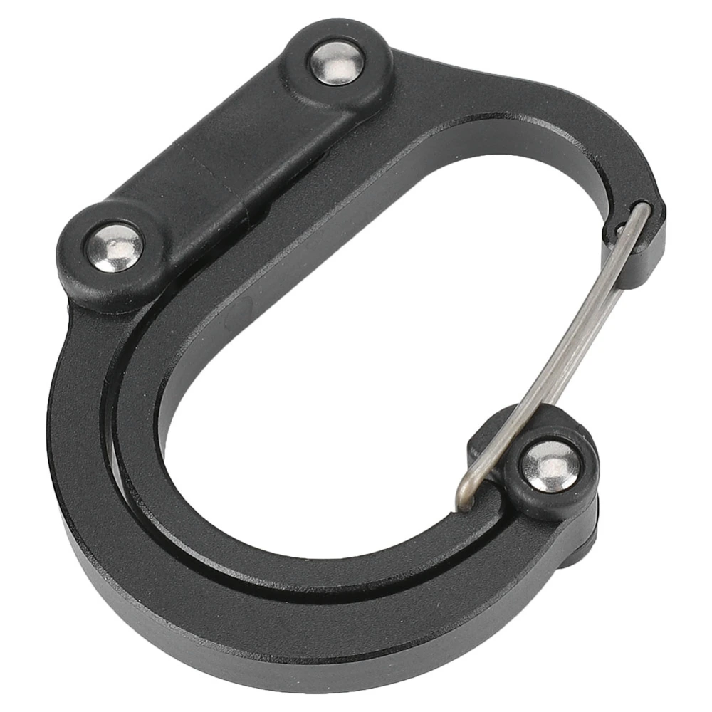 Heavy Duty Aluminum Quickdraw d Shape Carabiner Safty Buckle for Rock Climbing Outdoor Black