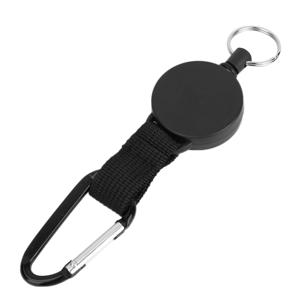 Outdoor Plastic High Elastic Telescopic Key Ring Keychains with Steel Wire