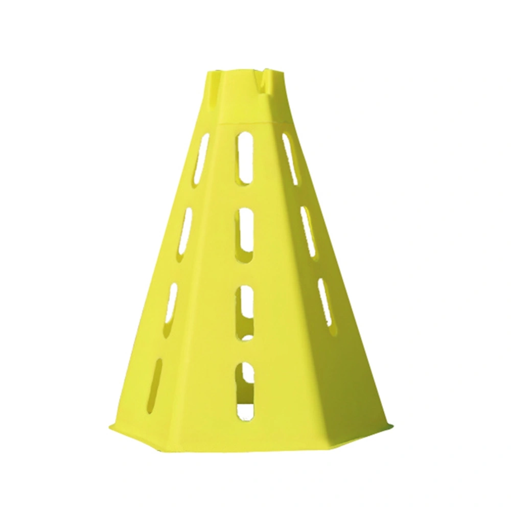 Outdoor Sports Hollow Marker Cones Football Practice Training Traffic Barricade (Yellow)