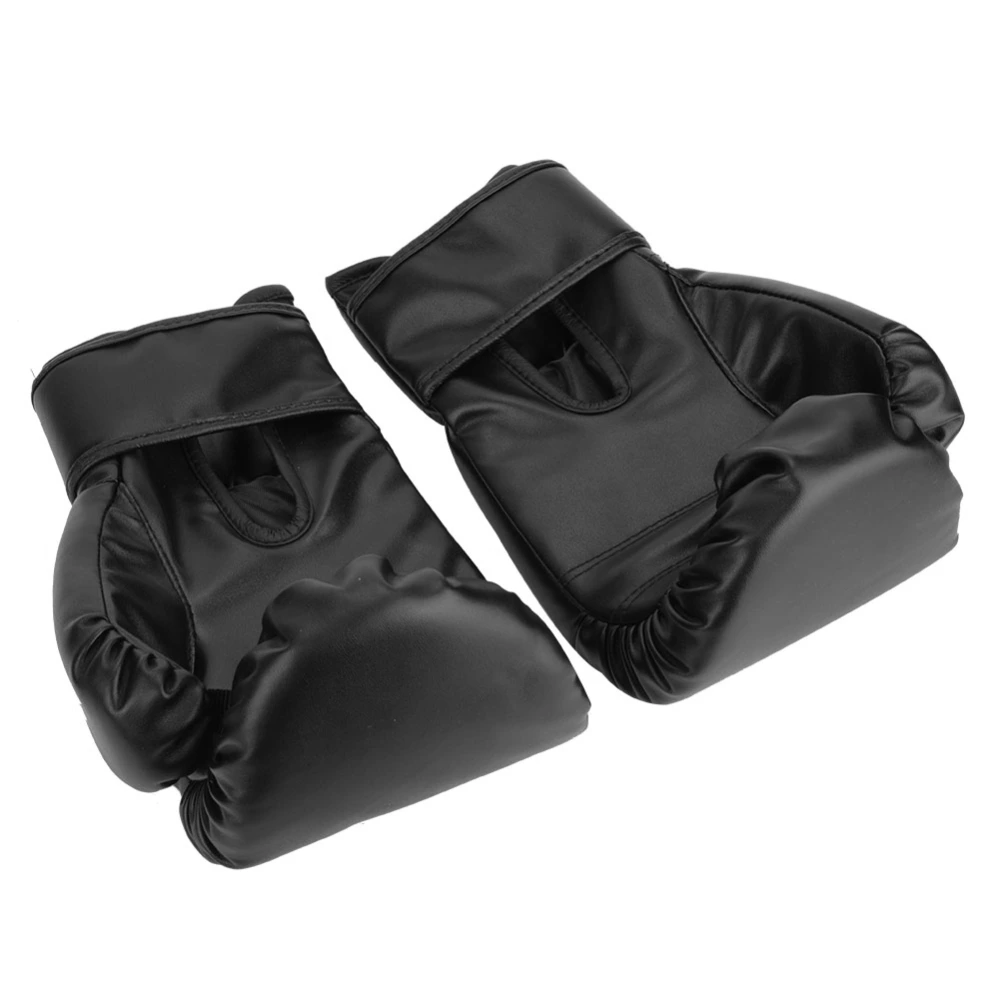 1 Pair Free Combat Competition Fight Boxing Training Sports Gloves for Adult/Kids(Black)