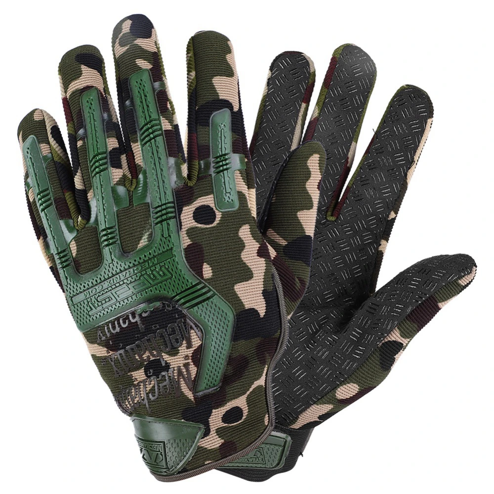 Army Combat Tactics Gloves Men Full Finger Camouflage Paintball Military Gloves Camouflage L