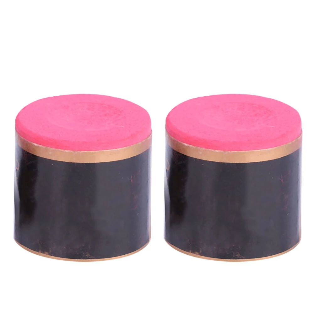 2pcs No Slip Cue Tip Chalk Billiard Pool Cue Greasy Chalk Accessory for Snooker Pool (Red)