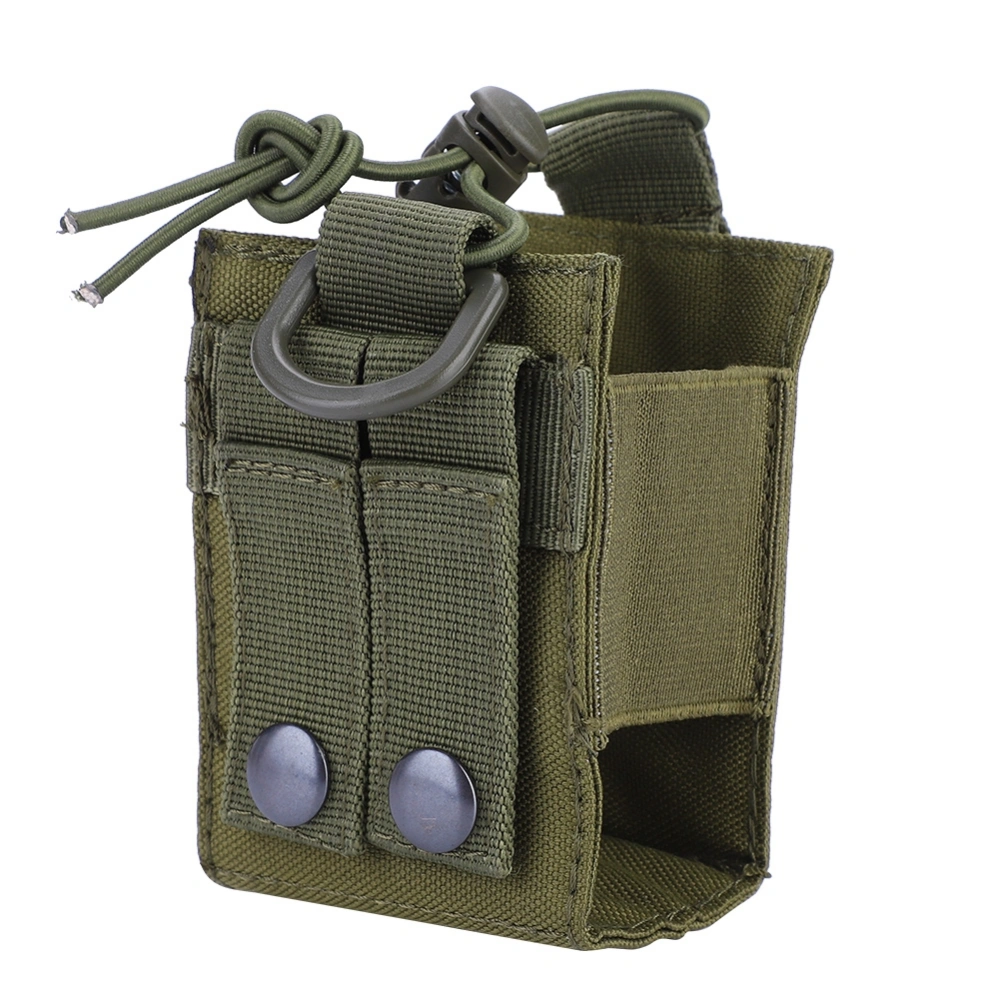 Nylon Lightweight Military Water Bottle Interphone Storage Bag Pouch for Molle System (Green)