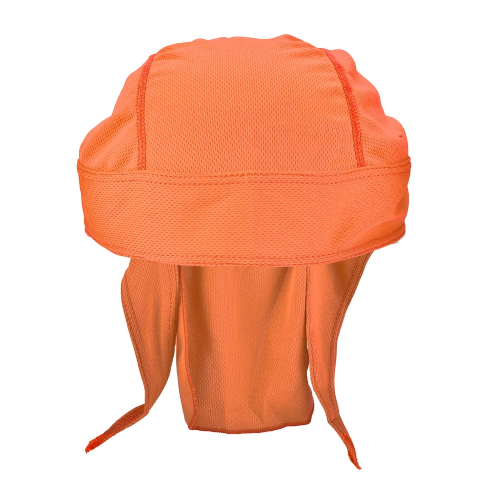 Quick Dry Cycling Cap Sweatproof Bike Scarf Summer Riding Headscarf Sunhat(Light Orange)