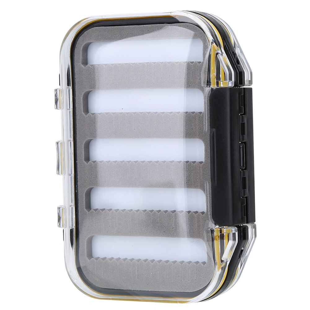 Double Side Plastic Fly Fishing Baits Box Foam Padded Lures Holder Case Accessory