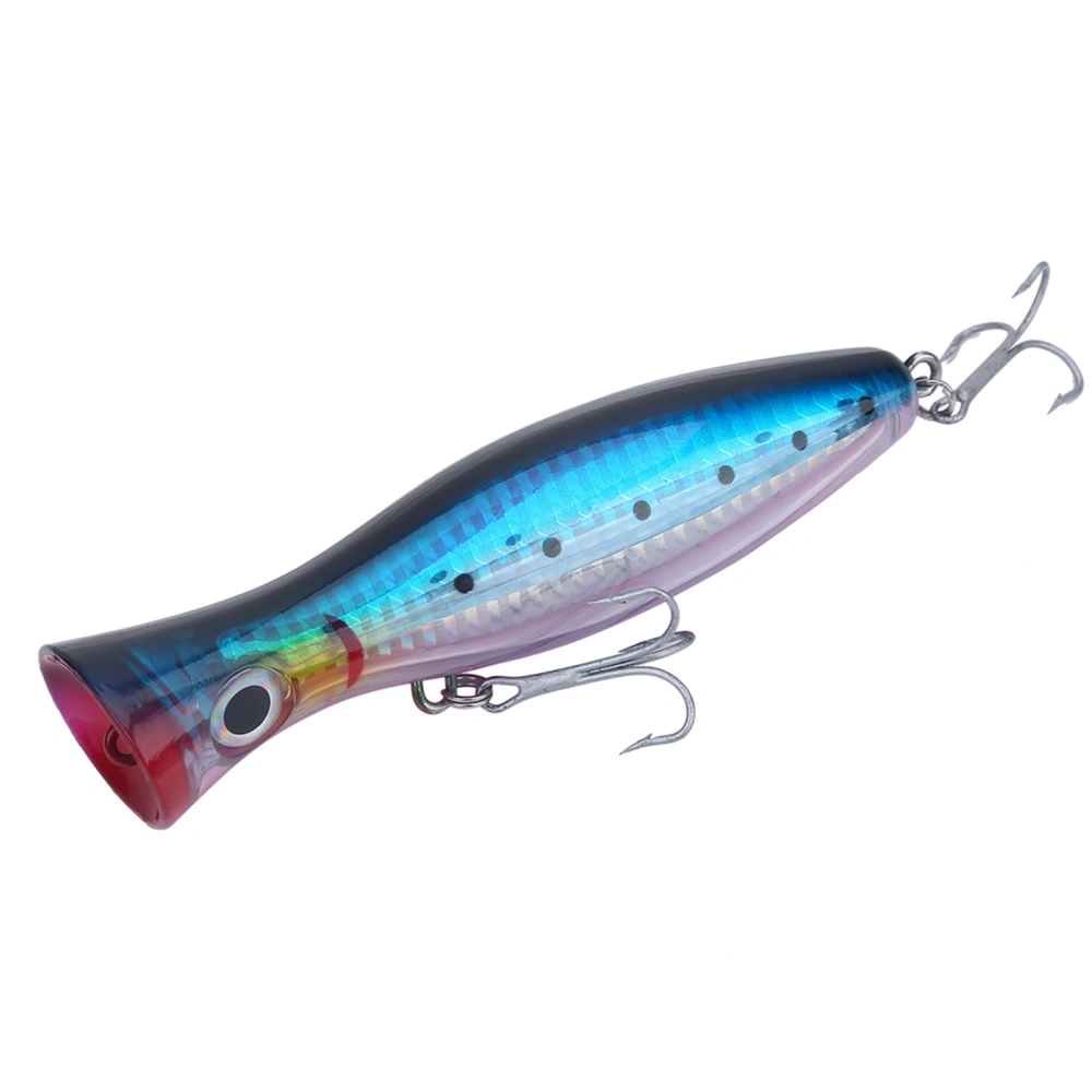 Fishing Lures Lifelike Popper Bait Swimbaits with Treble Hook (Purple&Blue)