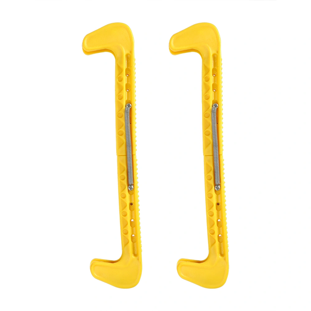 1 Pair Plastic Universal Skate Blade Guards For Hockey Figure Skate Shoes (yellow)