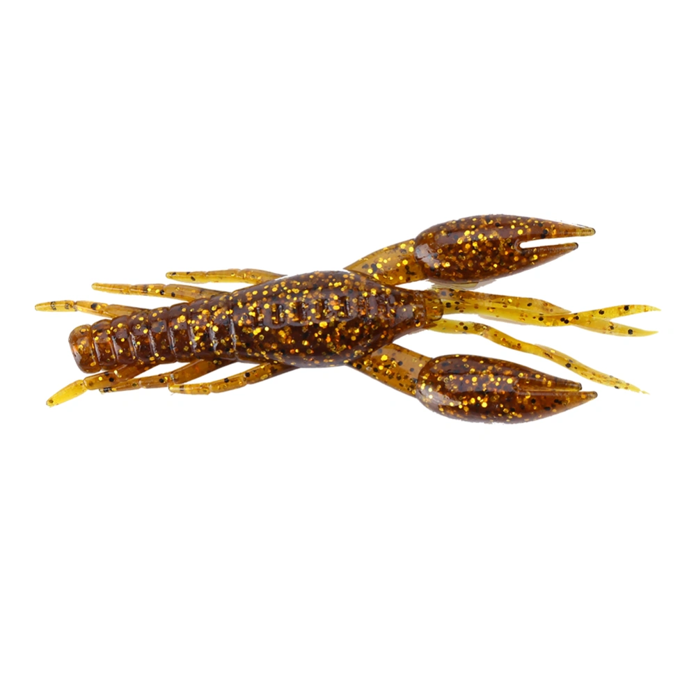 4pcs Brown Silicone Fishing Crawfish Lures For Freshewater and Saltwater (6#)