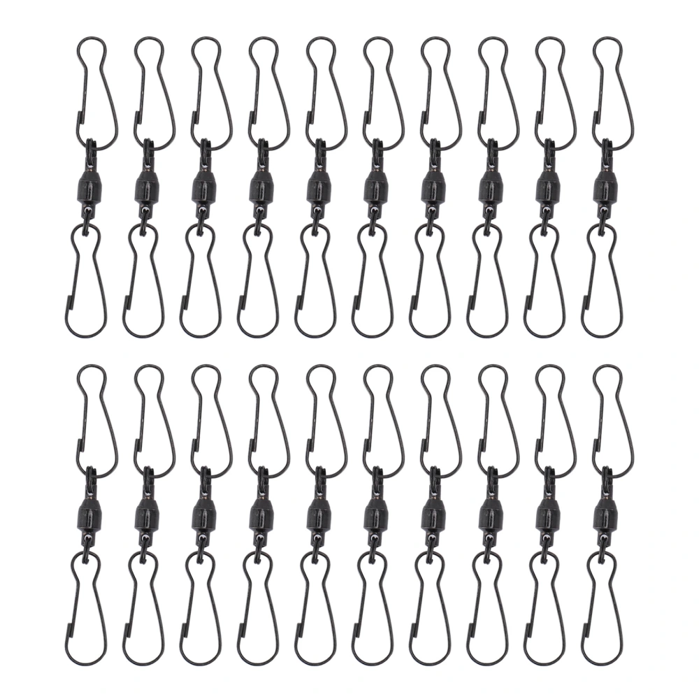 20pcs Windsock Clips Stainless Steel 360 Degree Rotation Dual Clip Wind Spinners Hangers for Wind Spinners Bird Feeders Solar Lights Flags Black