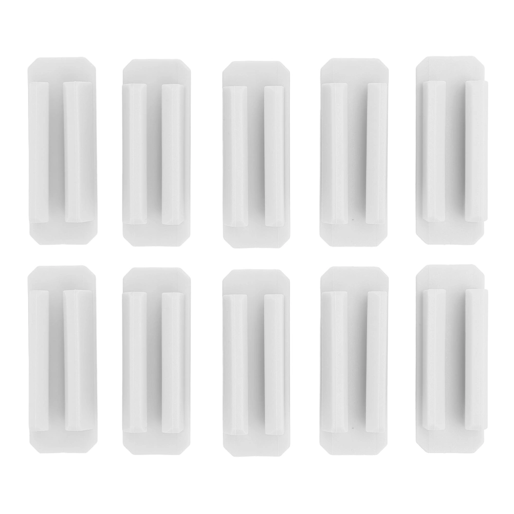 10pcs Adhesive Pen Holder Multipurpose Elastic Flexible Silicone Pencil Holder for Classroom Office Desk Accessories White