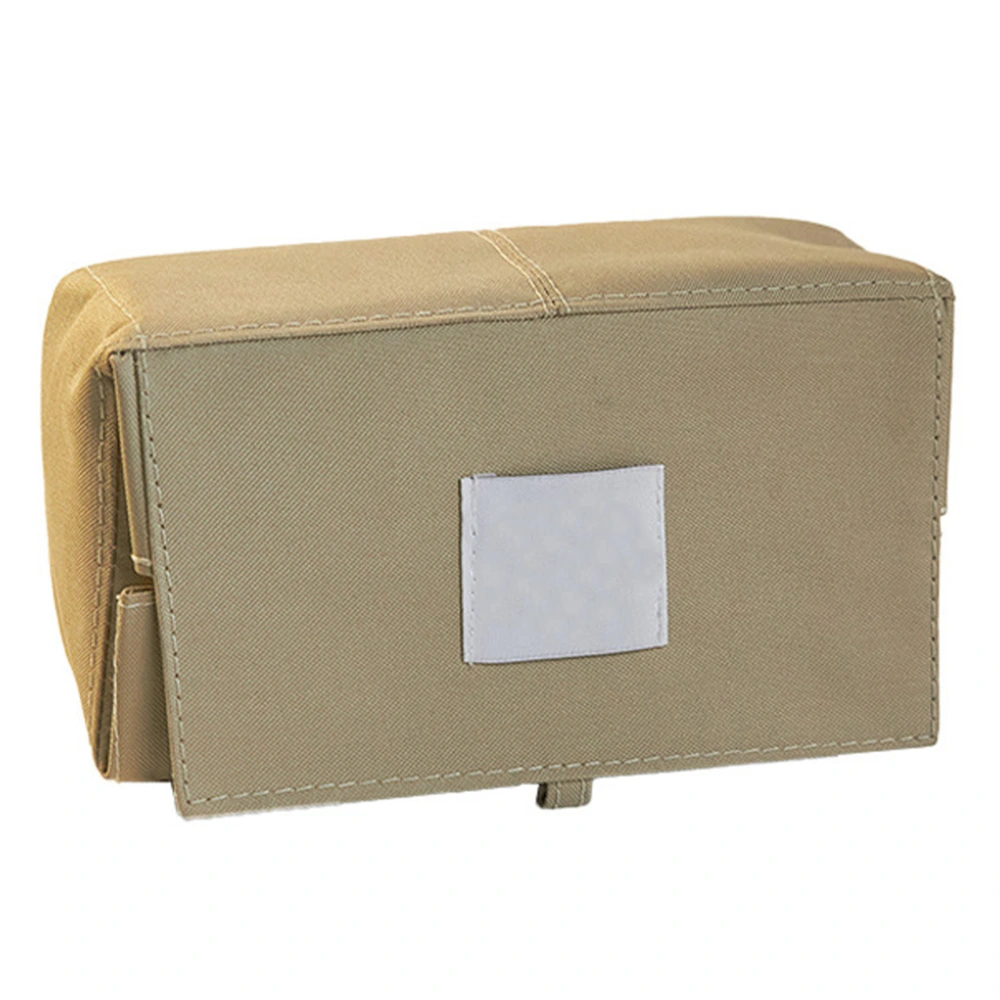 Canvas Pen Case Large Capacity Multi Layered Pencil Pouch Stationery Storage Bag for Students Khaki Color