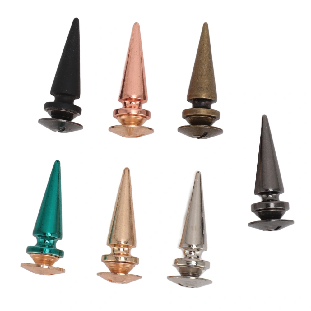 7PCS Cone Spikes Zinc Alloy Cool Punk Rivets for DIY Leather Shoes Jacket Craft Garment Bag