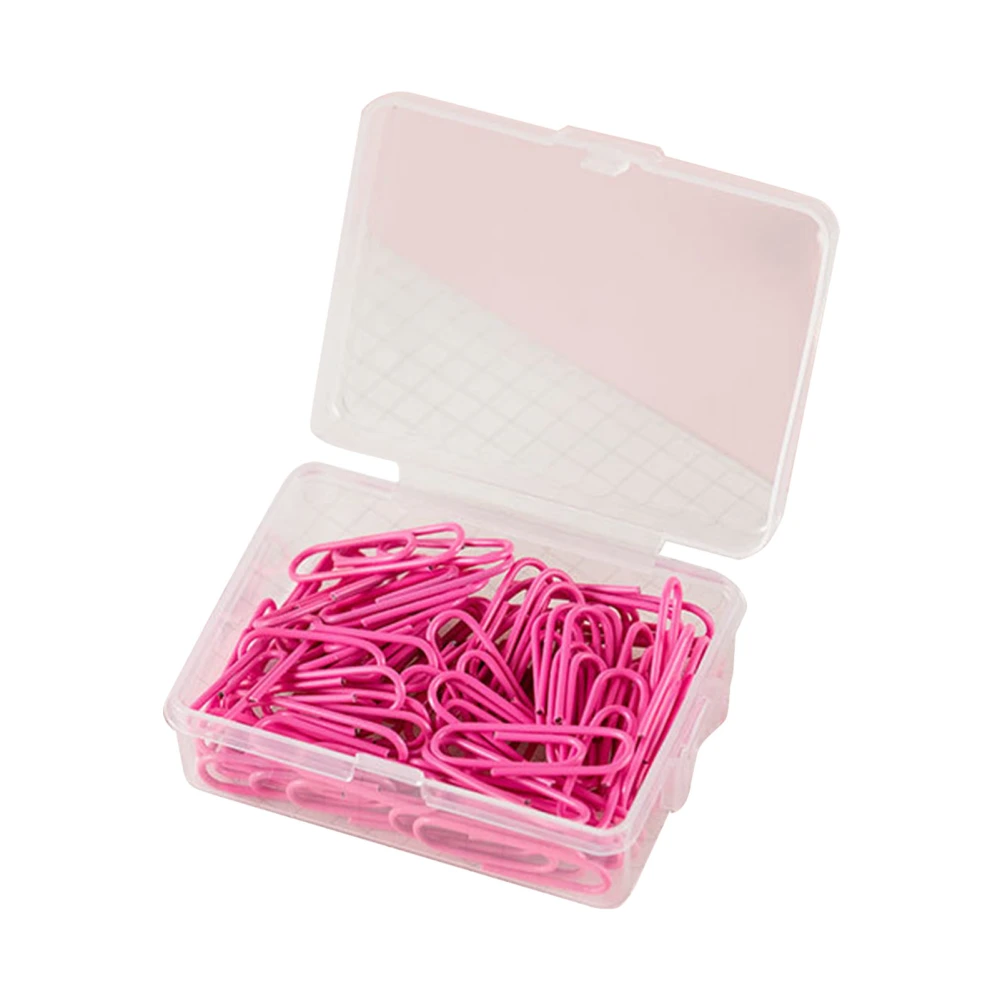 50pcs Paper Clips Small Cute Paper Clips Portable Office School Paper Clips for Scrapbook Decoration Roseate