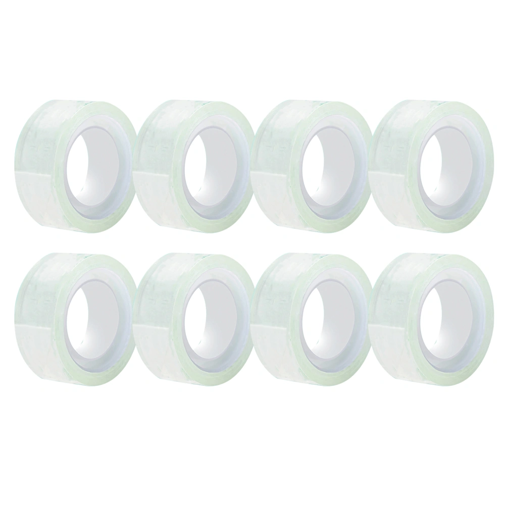 8 Rolls Clear Tape 0.7in Wide 14 Yards Long Glass Fibre Lasting Strong Stickiness Transparent Tape for Wrapping DIY