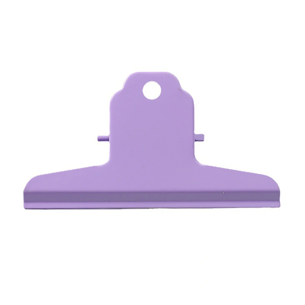 Large Bull Paper Clips Strong Springs Hold Up To 200 Sheets Hangable Metal Hinge Clip File Clamps for Office Purple