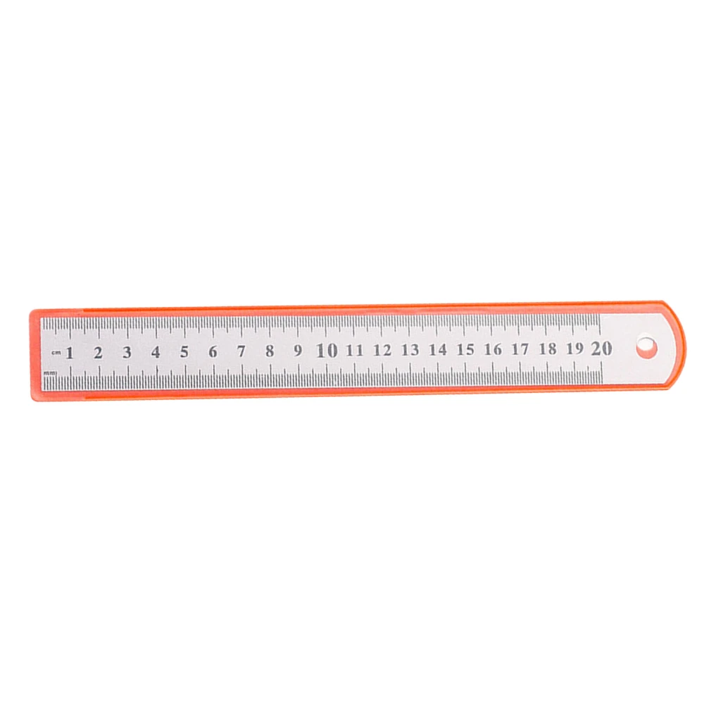 Stainless Steel Ruler Centimeter Thick Sturdy High Accuracy Multi Purpose Straight Ruler for Office School Family 20cm