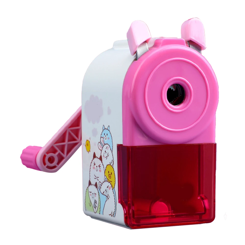 Pencil Sharpener Automatic Manual Pencil Sharpener Students Portable Pencil Sharpener for School Dormitory Library Roseate