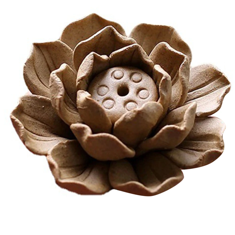 Lotus Incense Stick Holder Heat Resistant Safe Decorative Lotus Incense Sticks Burner for Living Room Offices Homes