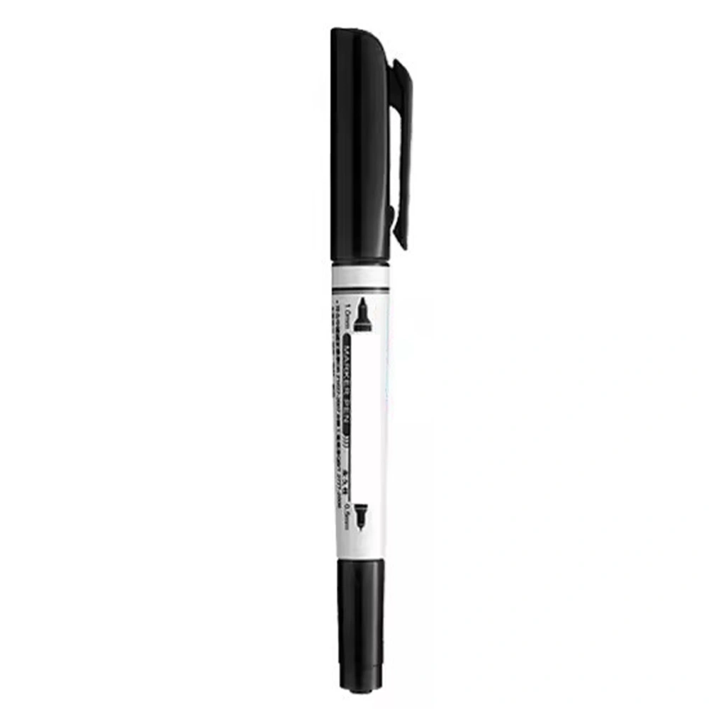 Oil Based Marker Pen Dual Tip Odorless Multi Purpose Paint Marker for Office Study Painting Black