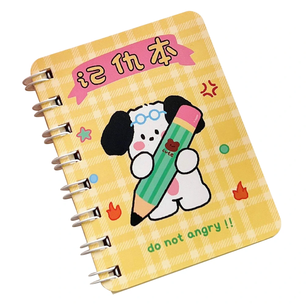 Mini Spiral Notebook Cute Dog Pattern Pocket Journal Notebook Daily Planner for Students