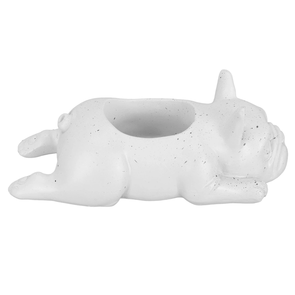 Dog Planter Innovative Cute Decorative French Bulldog Shape Resin Dog Succulent Planter for Home Garden Office Tabletop Decor L