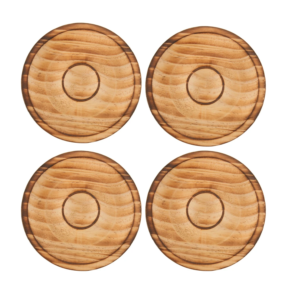 4pcs Round Wood Bracelet Display Tray Innovative Decorative Bead Bangle Display Tray for Display Cabinets