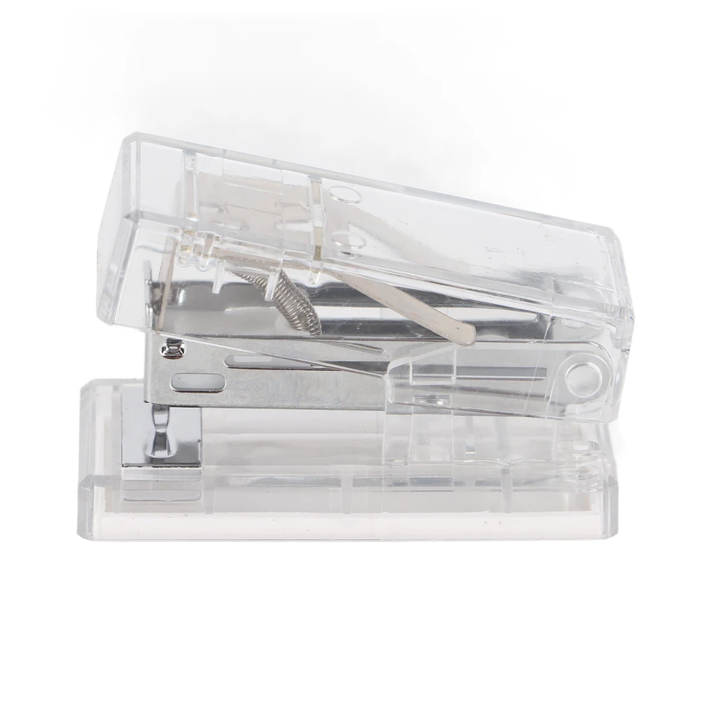 Transparent Desk Stapler Effort Saving Clear Office Desk Stapler with 1000pcs Staple for Office School Home