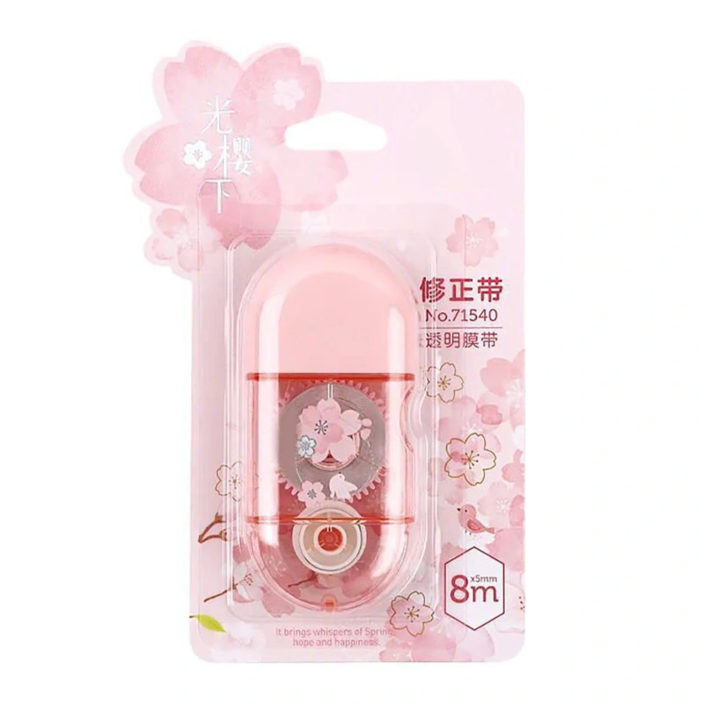 Tape Portable Large Capacity Cute Appearance Fast Clean Lightweight Correction Tape for Students Pink