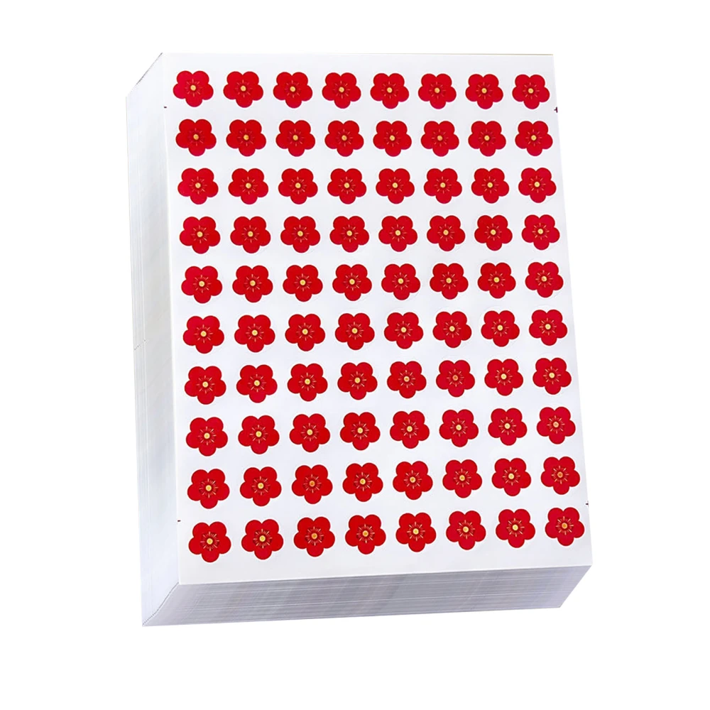 800pcs Reward Stickers Little Red Flowers Reward Stickers Students Self Adhesive Stickers for Kindergarten Primary School