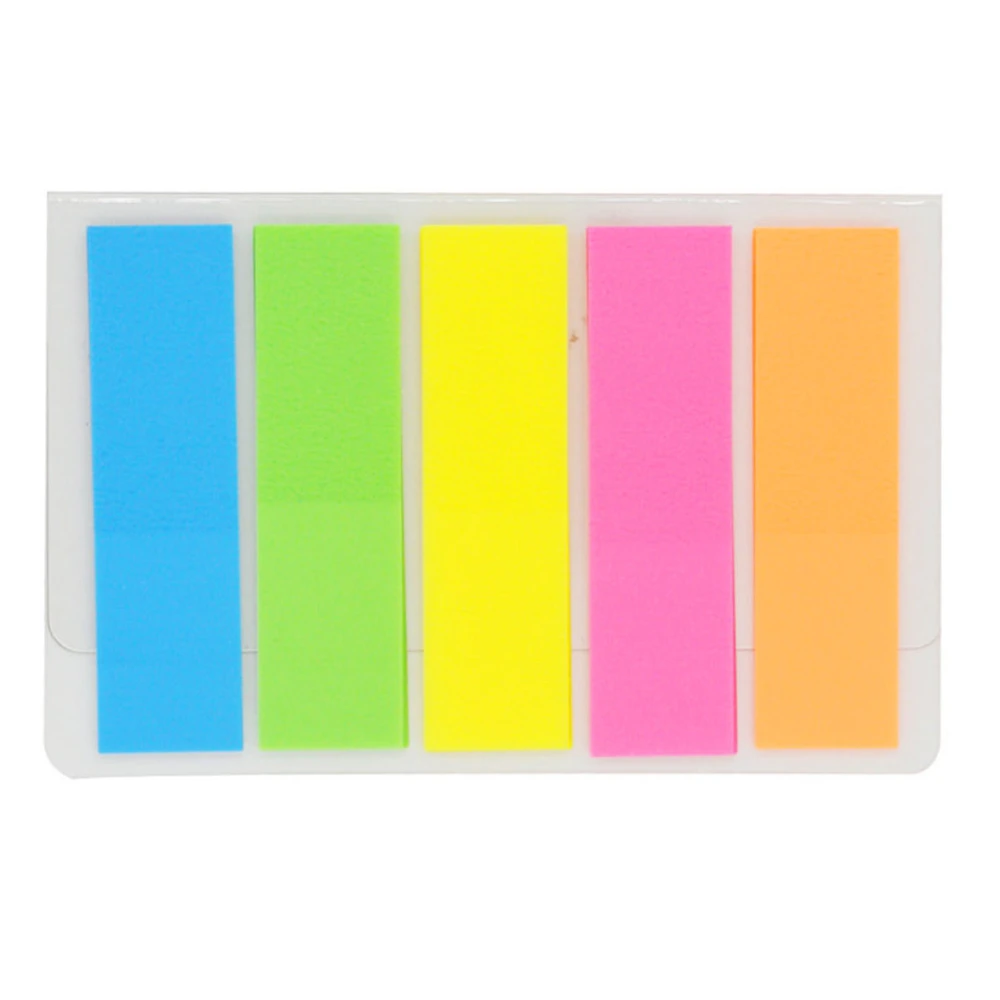 Page Markers Fluorescent Film Transparent Book Tabs Sticky Note Tabs for Page Marking Notebooks