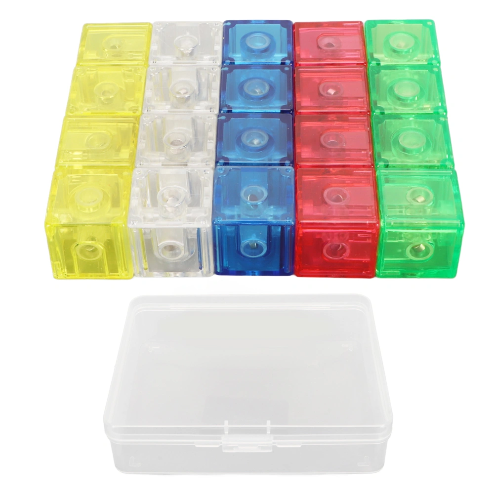 20PCS Magnetic 3D Puzzle Cubes Colorful Transparent Magnetic 3D Puzzle Cubes Intelligence Developing Stress Relief Toys