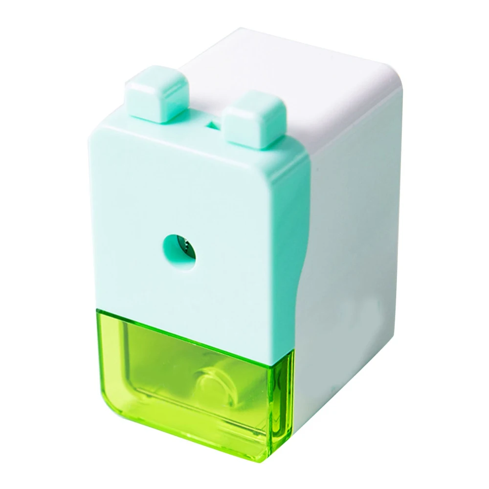 Hand Crank Pencil Sharpener Cute Cartoon Shape Effort Saving Manual Sketch Pencil Sharpener for Students Office Family Green