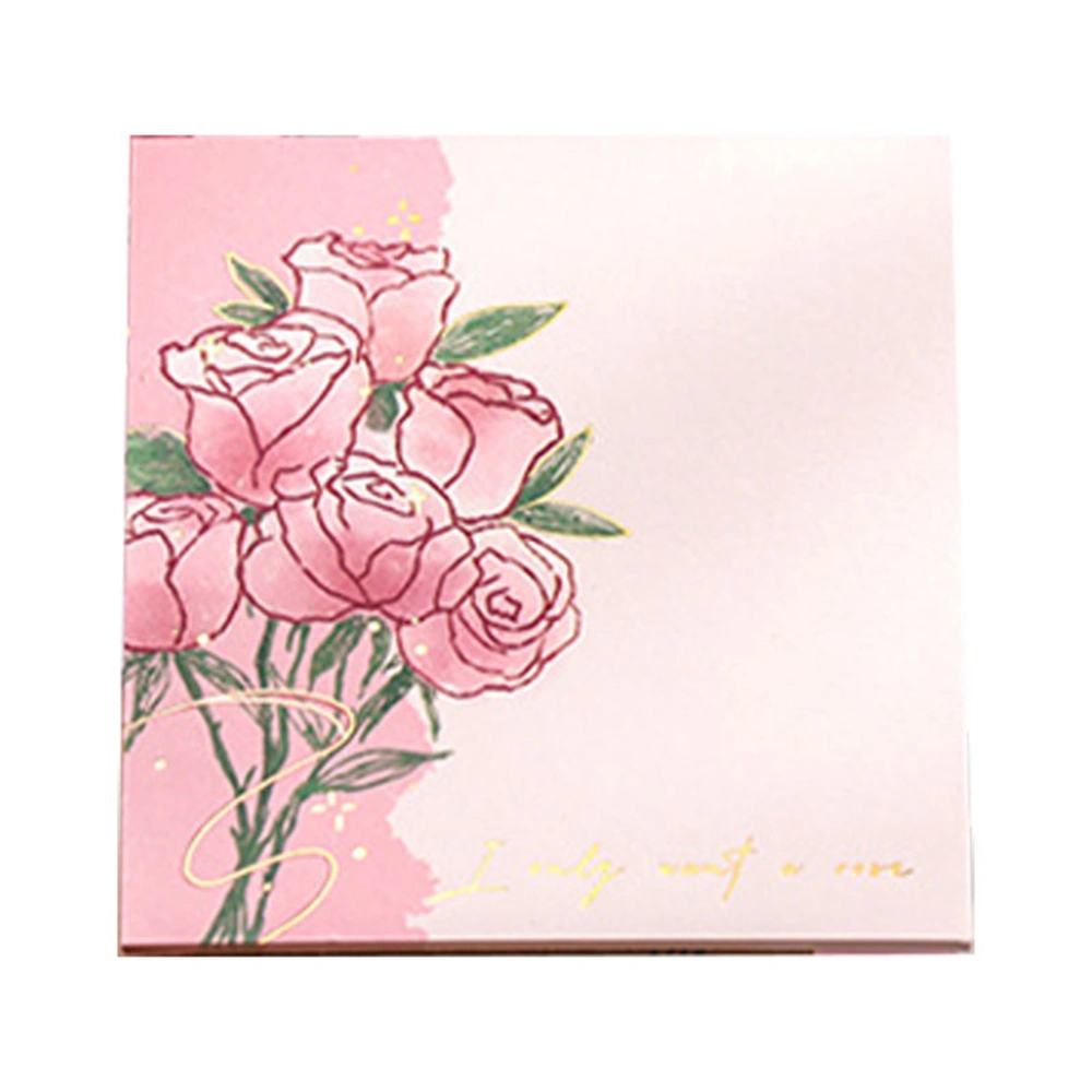 Vintage Rose Decorative Memo Paper Smoothly Write Delicate Botany Flower Notepad for Record Schedule Message